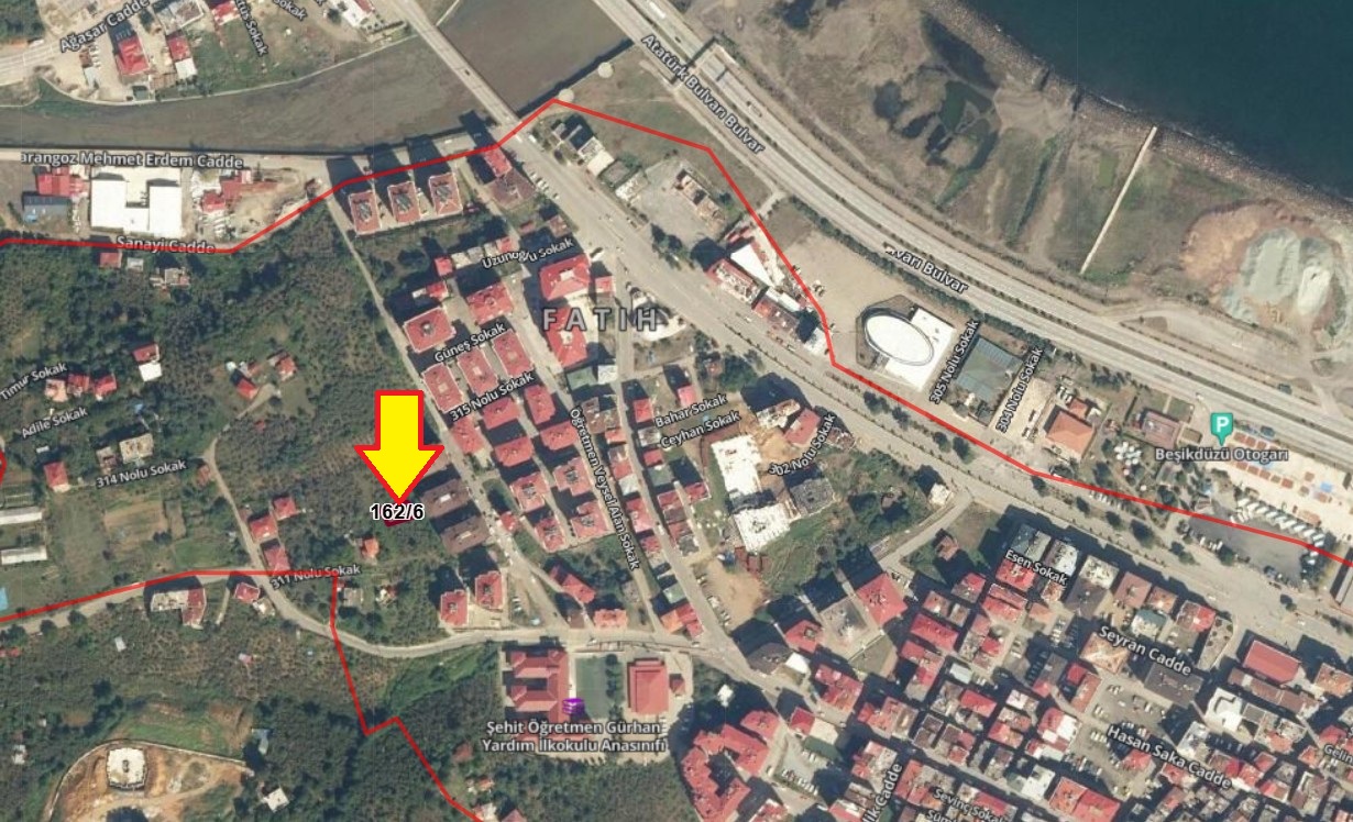 MABEL GAYRİMENKUL/ BEŞİKDÜZÜ/ FATİH MAH 214 m2 SATILIK ARSA